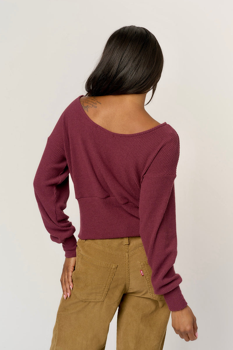 sydney pullover | burgundy