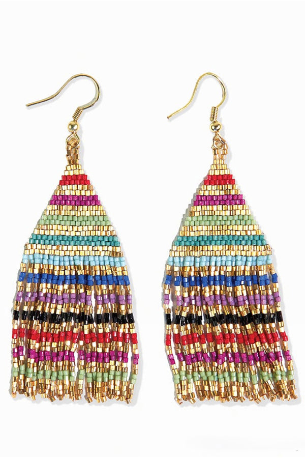 lexie horizontal lines fringe earring | more colors