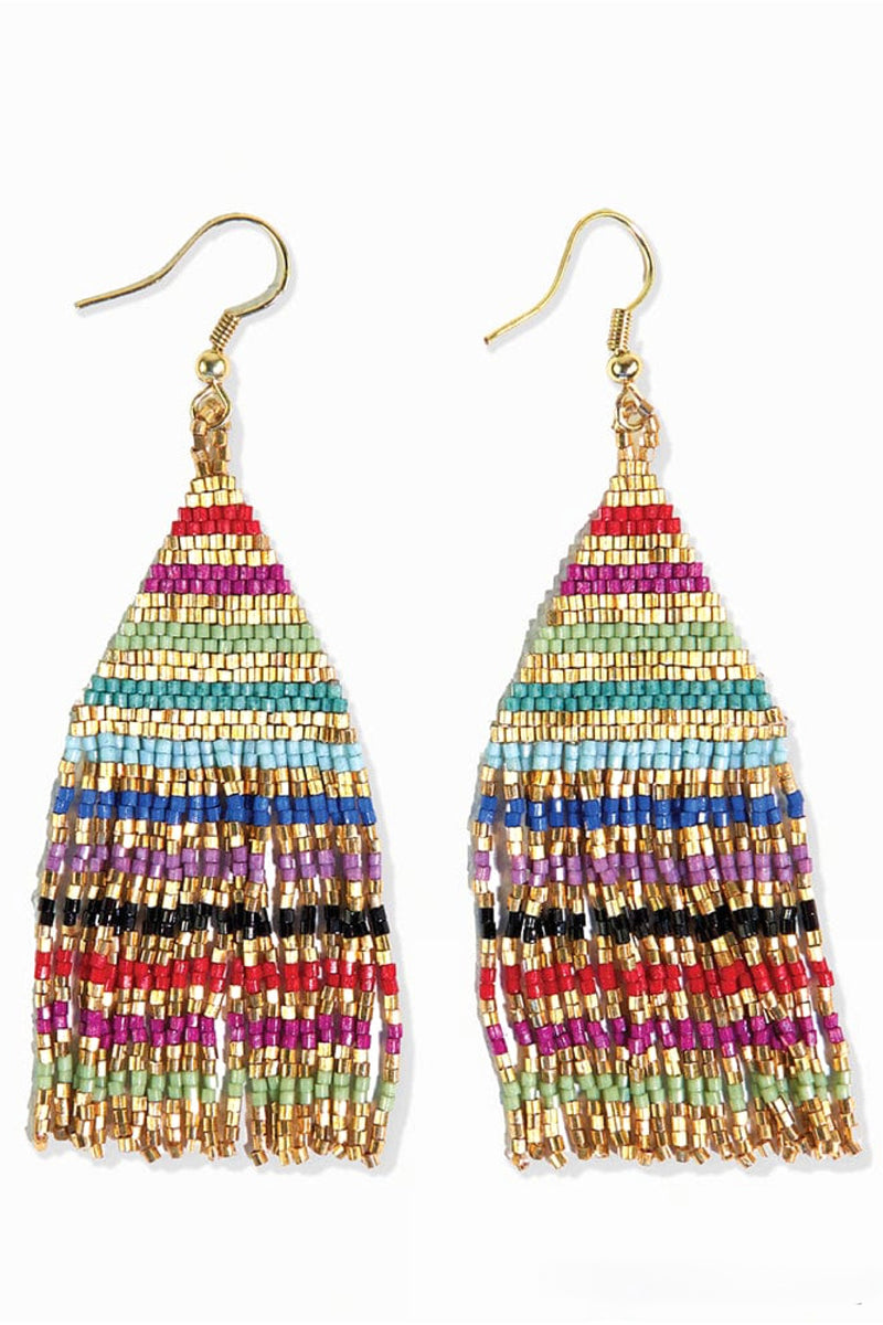 lexie horizontal lines fringe earring | more colors