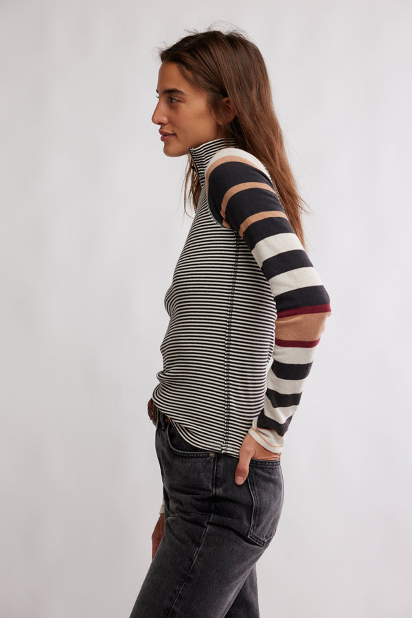 avery zip up | black combo