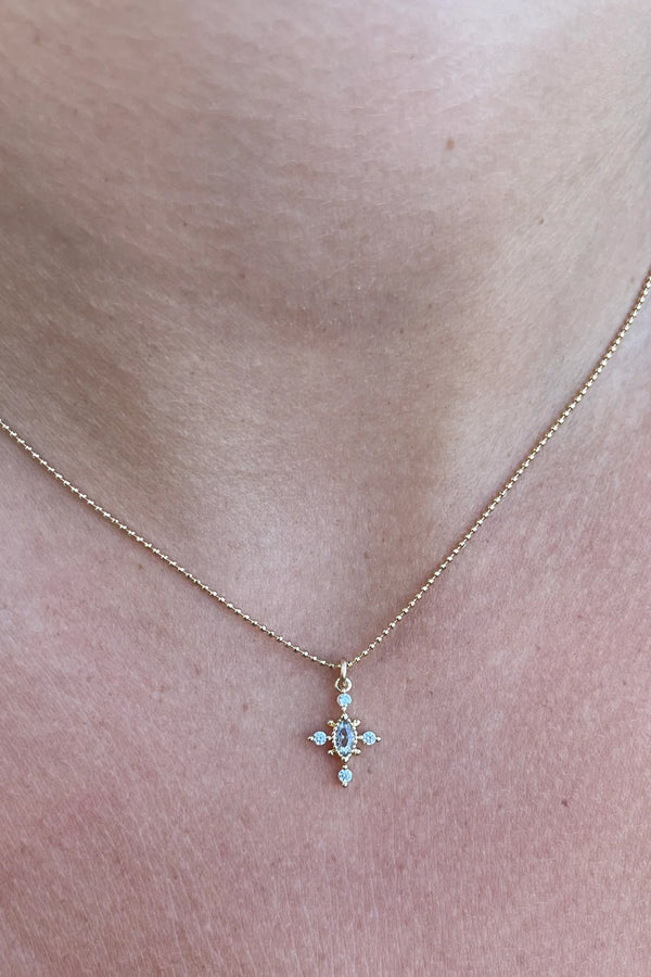 victoria cross necklace | clear