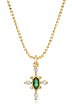 victoria cross necklace | emerald