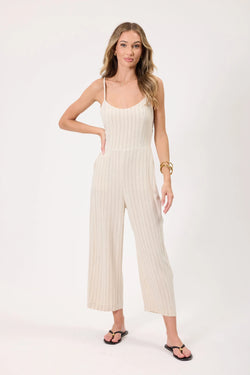 leilani linen jumpsuit | stripe