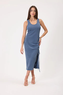 shane rib dress | mignight
