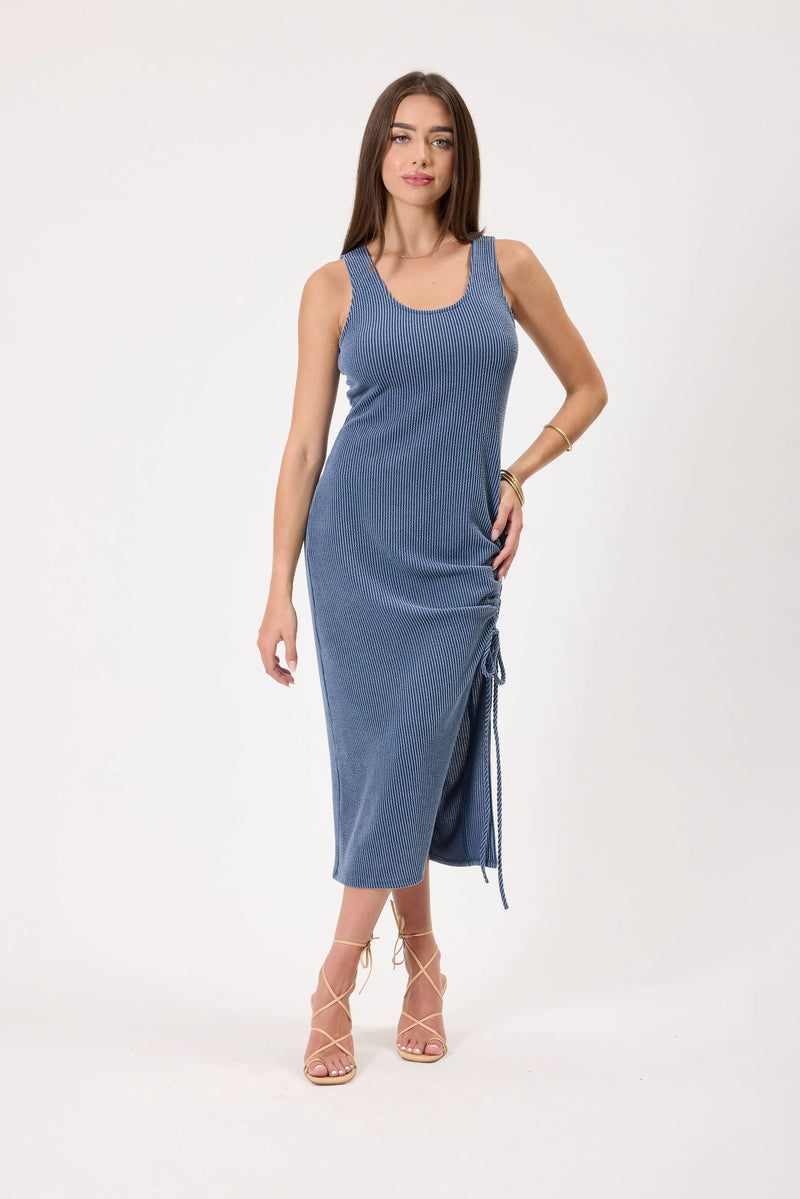 shane rib dress | mignight