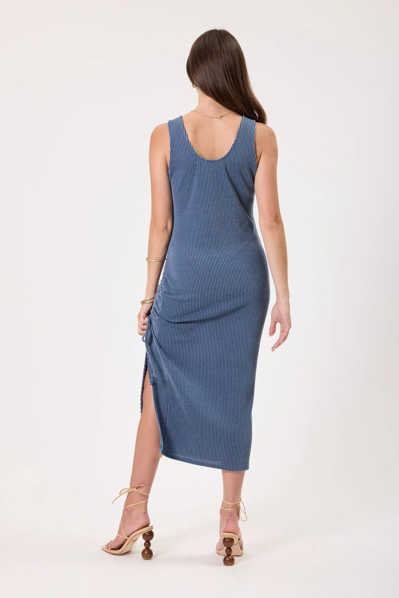 shane rib dress | mignight