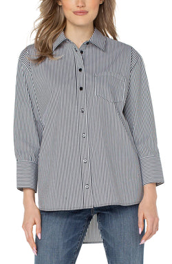 oversized stripe shirt