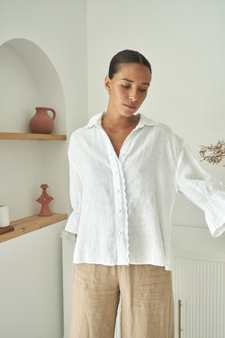 maria linen blouse