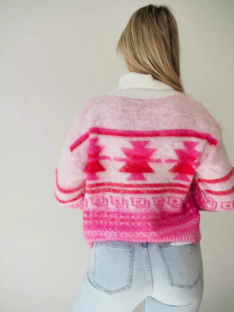 pink winter wonderland sweater
