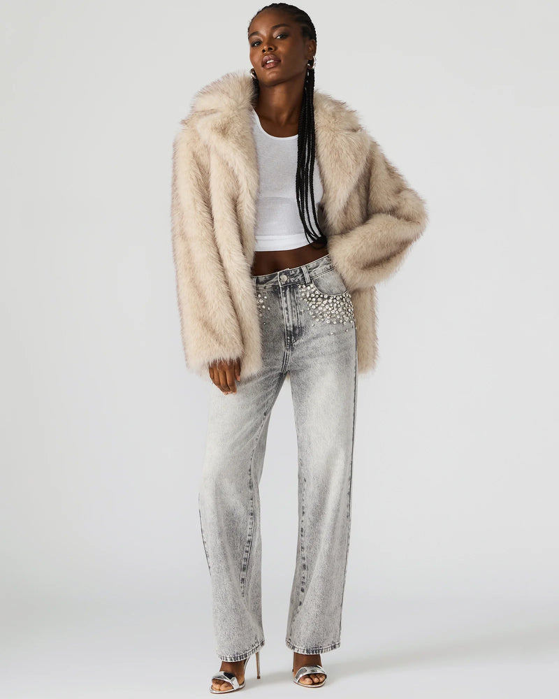 kindra faux fur coat | natural