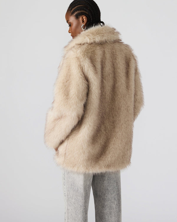 kindra faux fur coat | natural