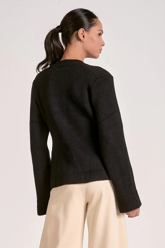 molly sweater cardigan | black