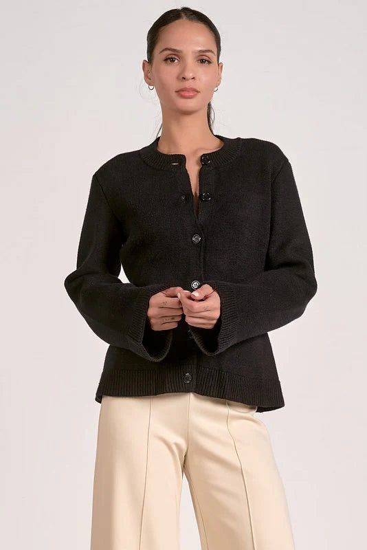 molly sweater cardigan | black