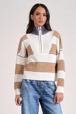 sloane sweater | camel stripe