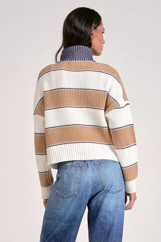 sloane sweater | camel stripe