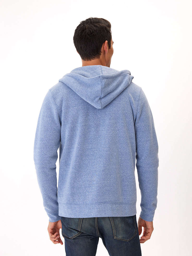 triblend zip hoodie | larkspur