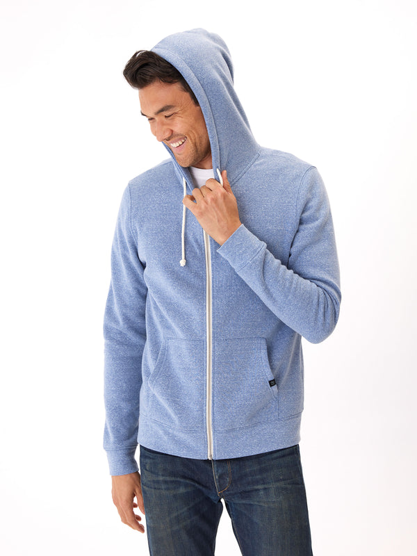 triblend zip hoodie | larkspur