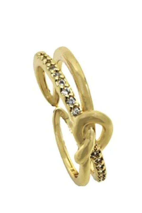 knot cz ring