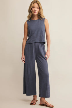 scout textured slub pant | blue