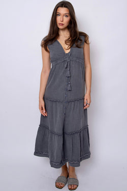 macbeth tiered dress | coal