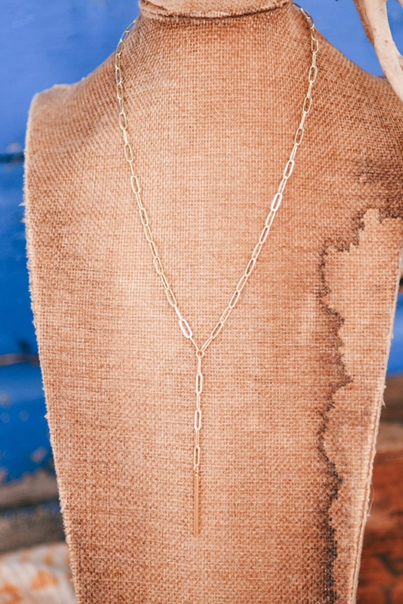 bar paperclip necklace