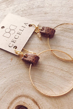 leather hoop earrings | more colors