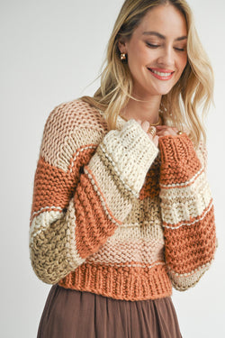 butter pecan chunky sweater