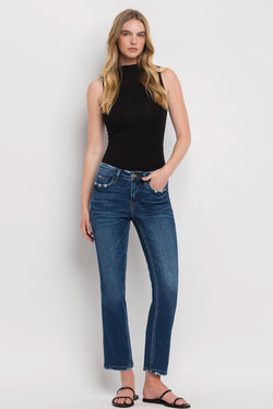 mid rise ankle straight jeans | wax plant