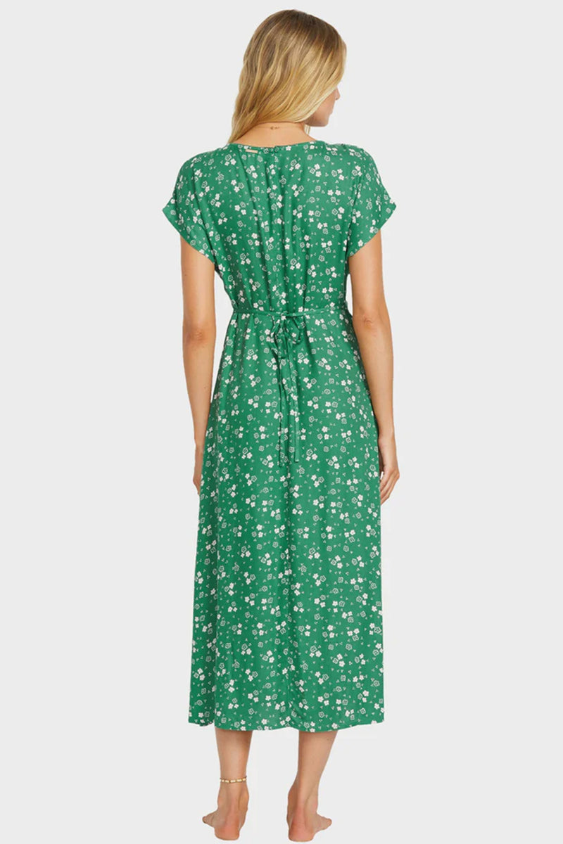 bright skies midi dress | island green