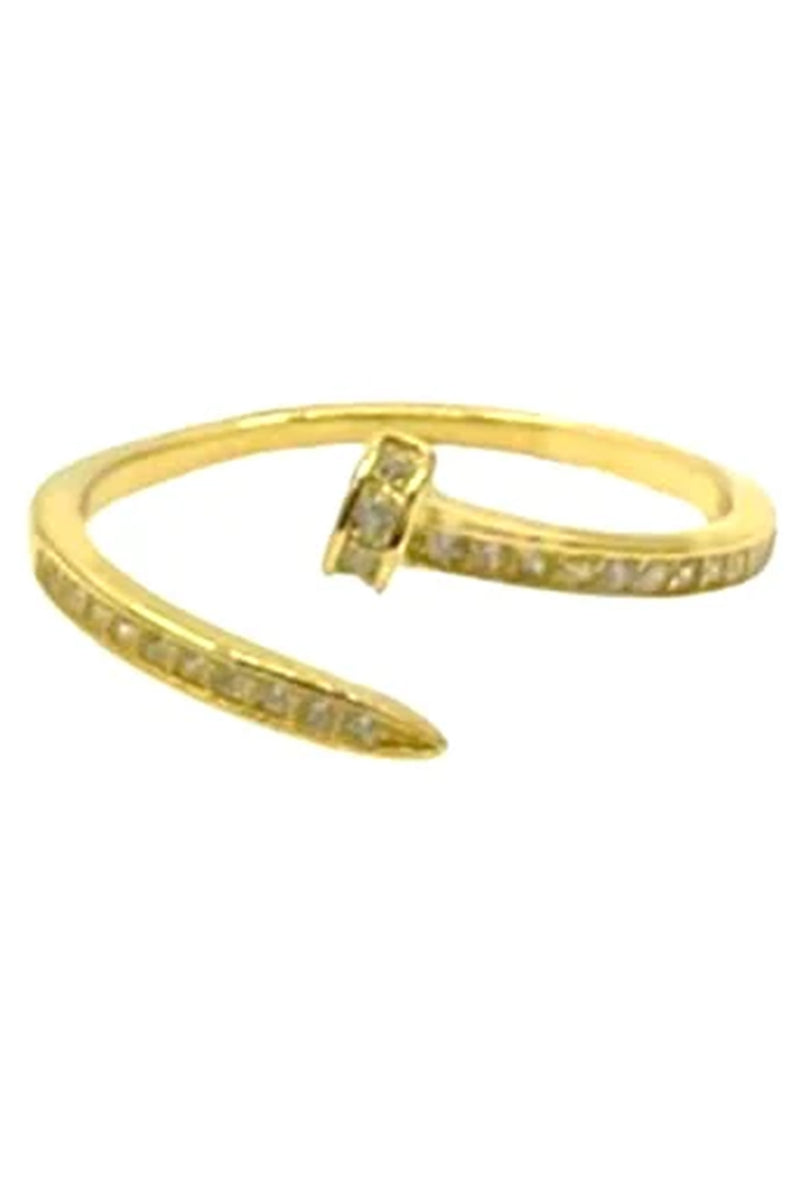 spiral cz nail ring