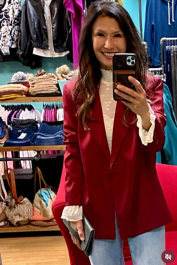 tilda blazer | maroon