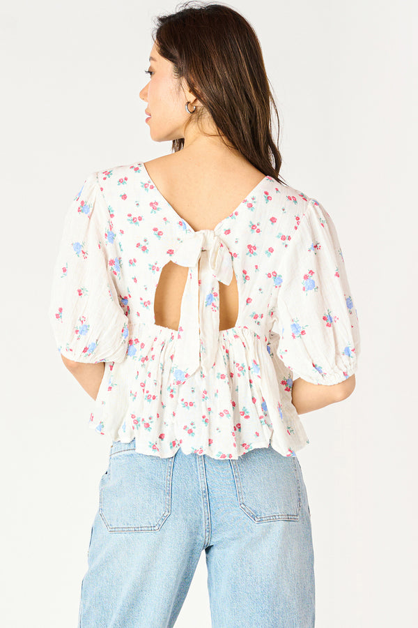 tie back floral top