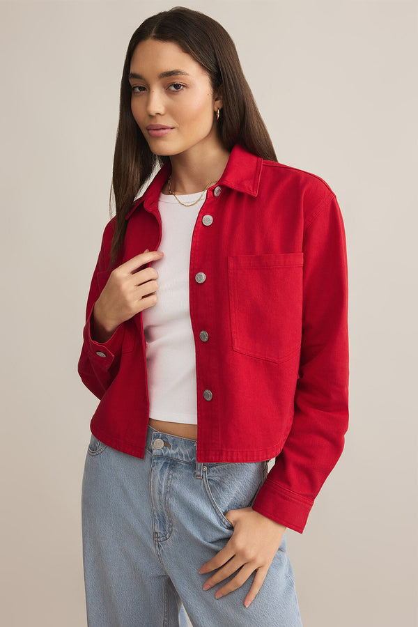 all day cropped cherry jacket