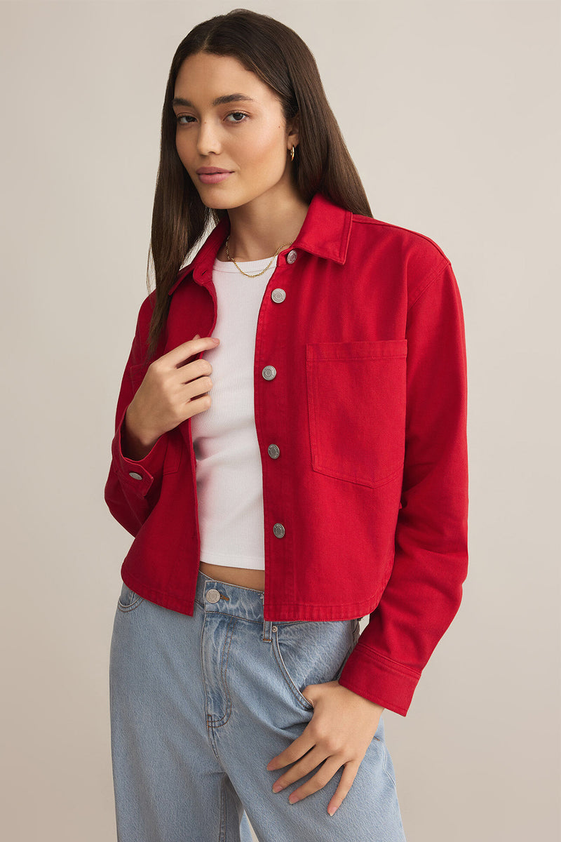 all day cropped cherry jacket