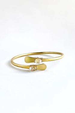 brass herkimer diamond bracelet