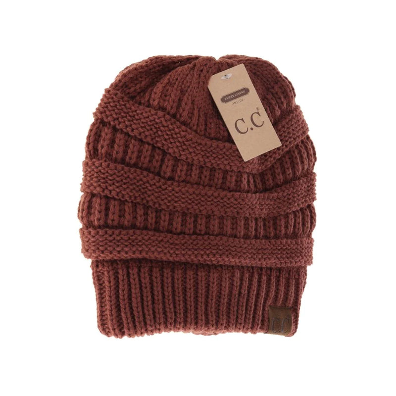 classic fuzzy lined beanie | more