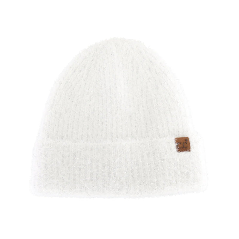 metallic eyelash beanie | more colors