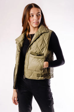 valky quilted vest | ash taupe