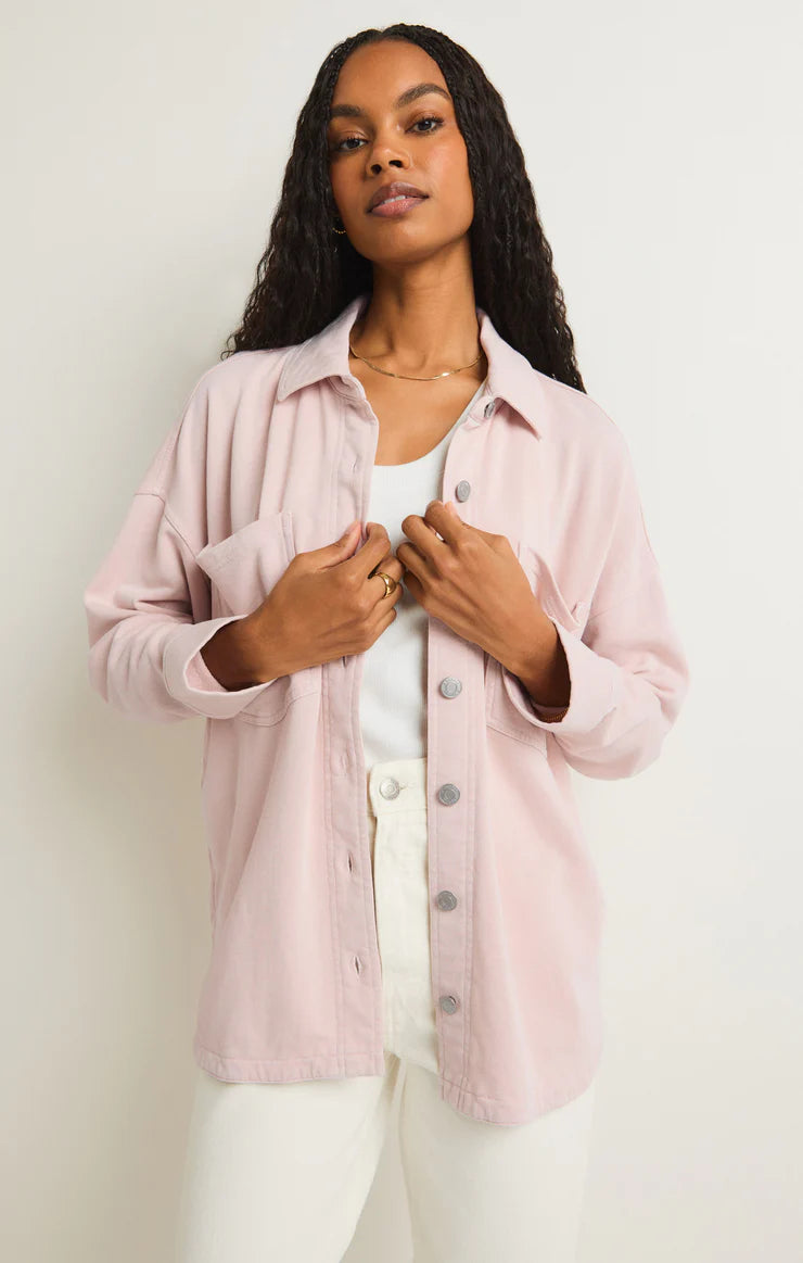 all day knit jacket | rose