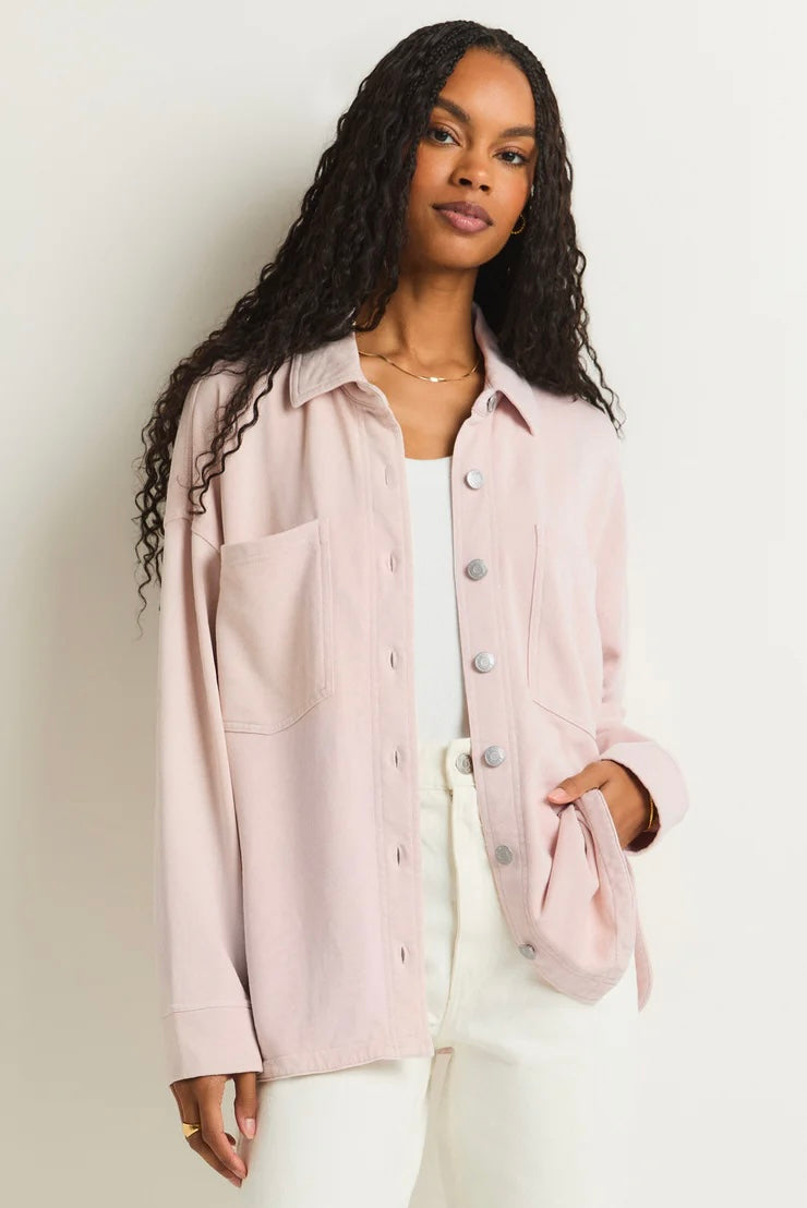 all day knit jacket | rose