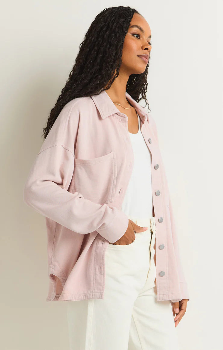 all day knit jacket | rose