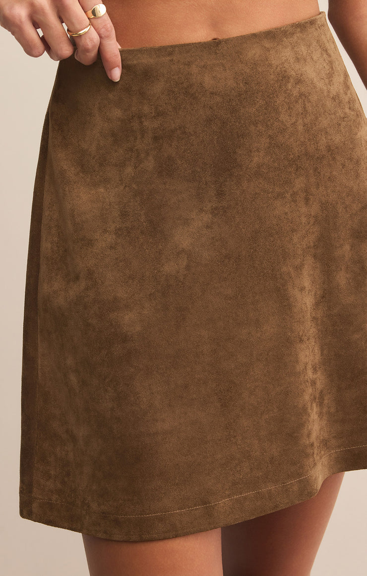 ciera faux suede mini skirt | coconut