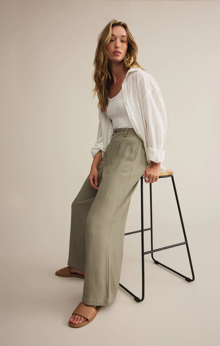 vista linen pant | dusty palm