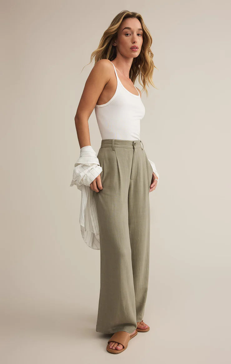 vista linen pant | dusty palm