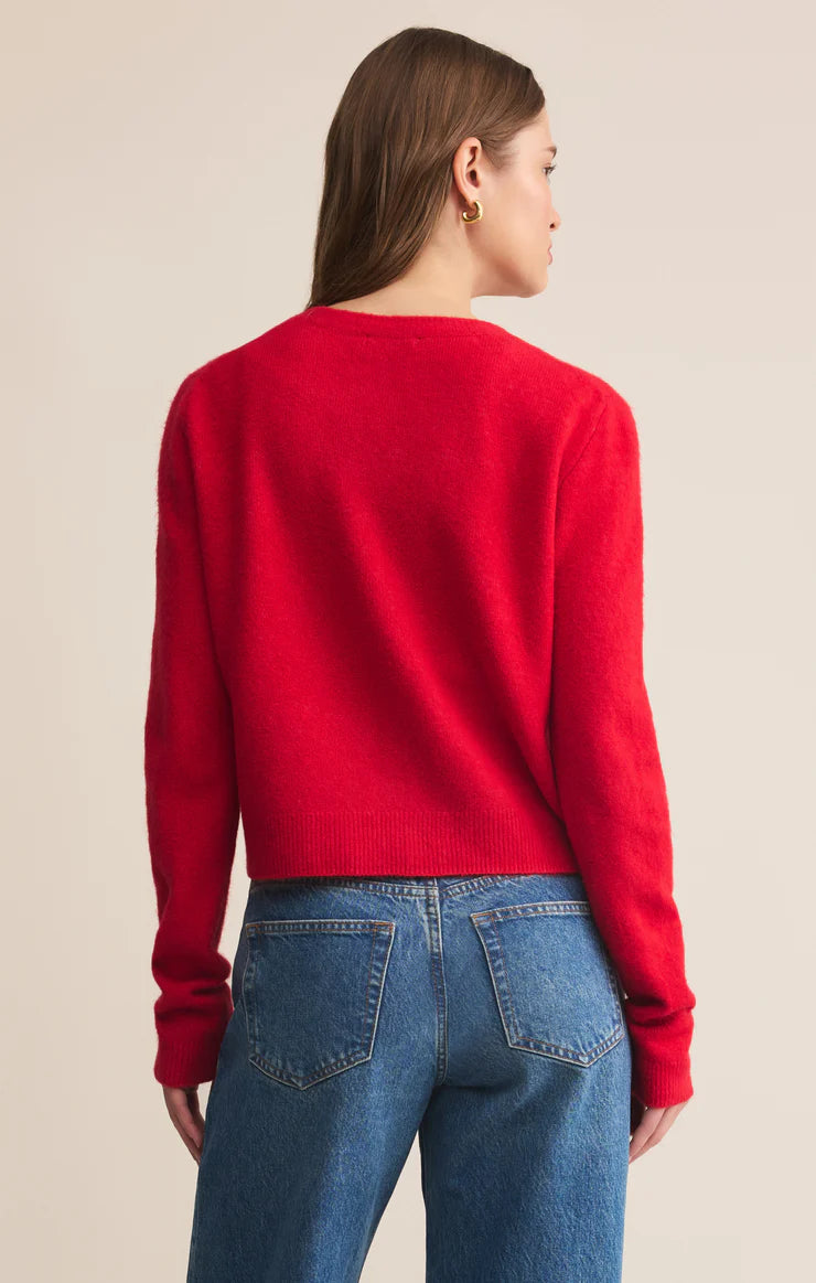 medina cardigan | festive red