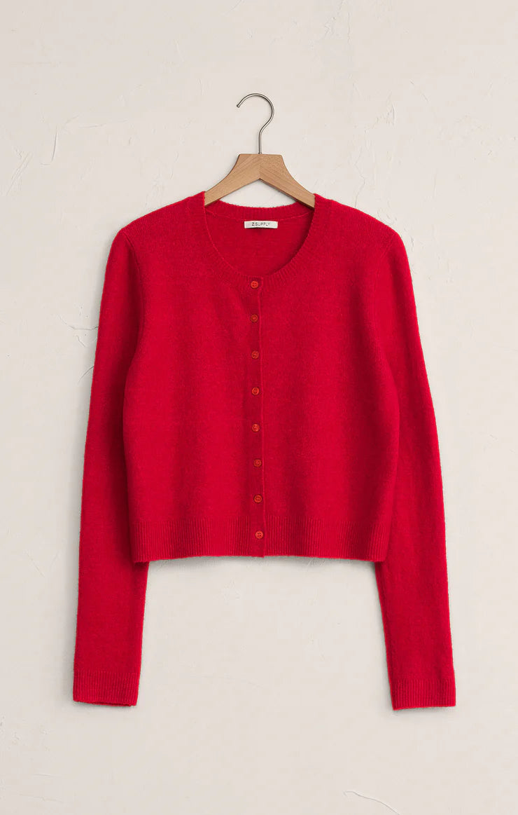medina cardigan | festive red