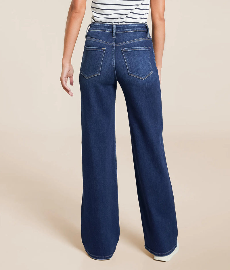 flying bird wide leg jeans