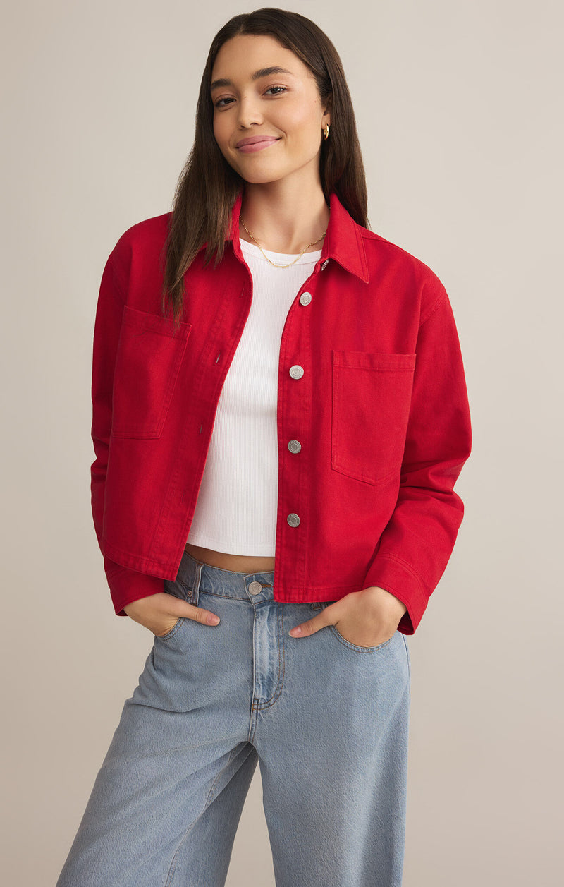 all day cropped cherry jacket