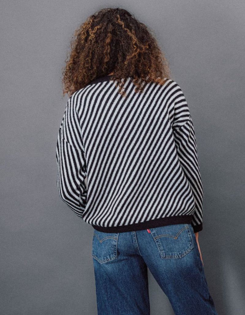 maddie diagonal stripe sweater