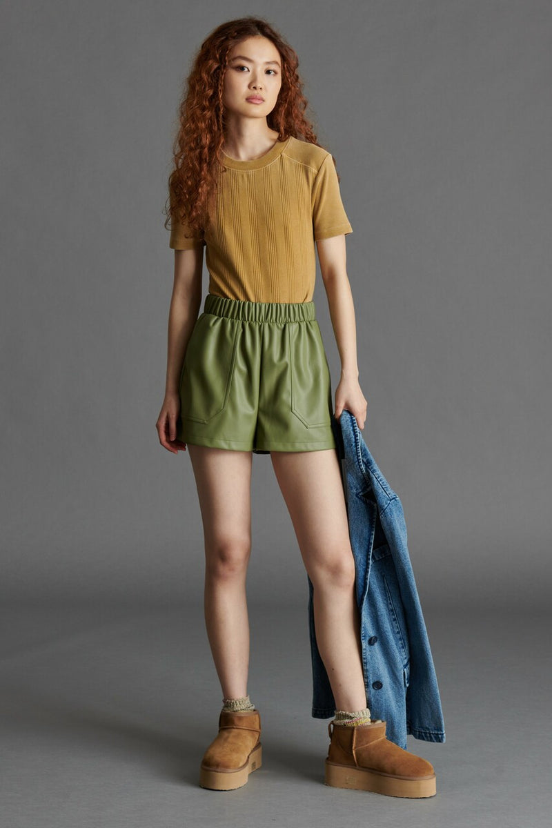 faux the record short - olive